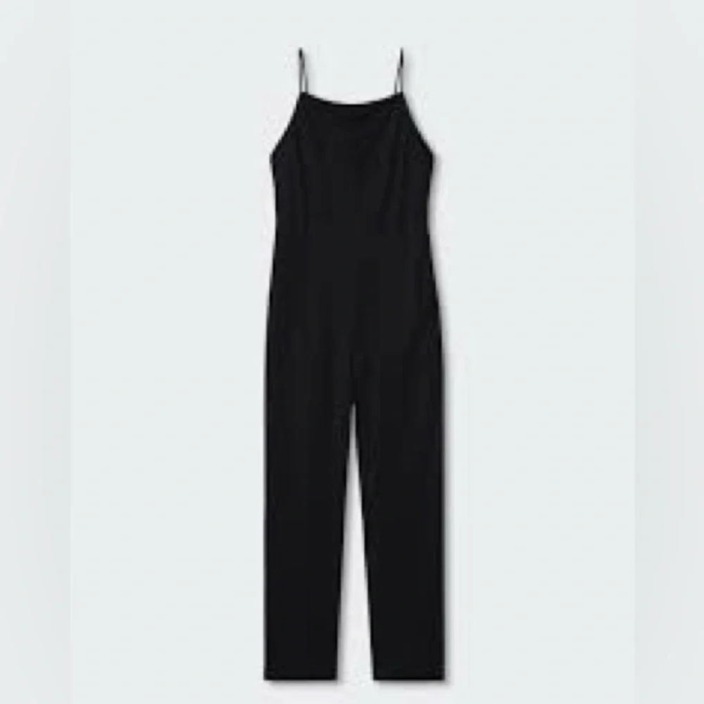 Mango Black Spaghetti Straps Jumpsuit Sz XS/S - Picture 2 of 12